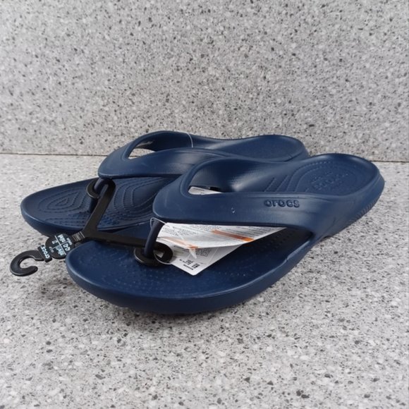 Crocs Navy Blue Flip Flop Sandals Shoes main image 5